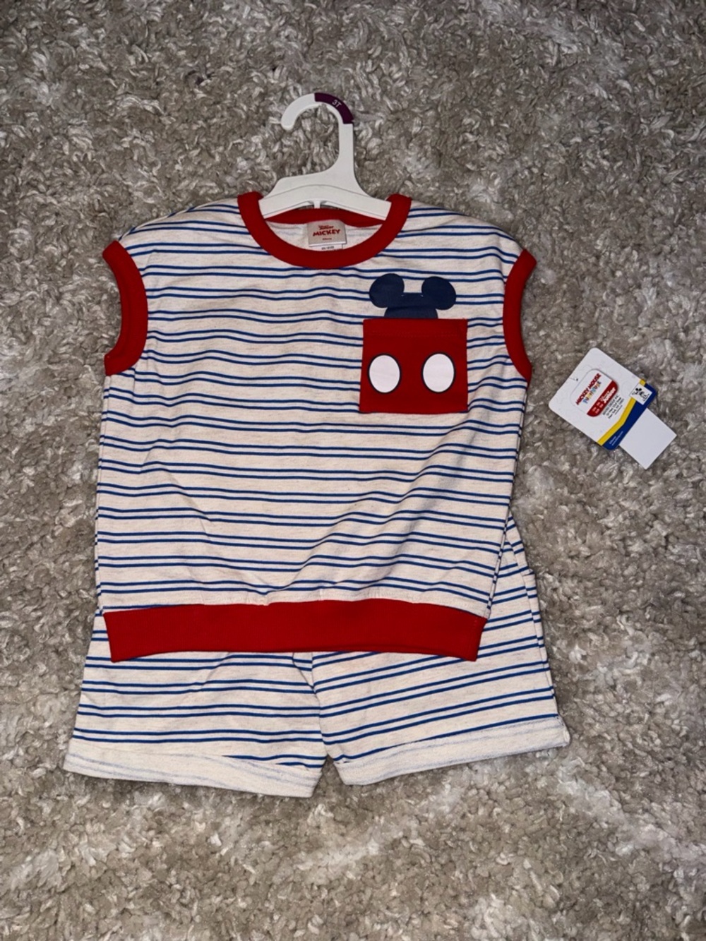 Mickey Mouse Toddler Boys 2pc Disney Mickey Mouse Tank & Shorts Set Red/Blue 3T